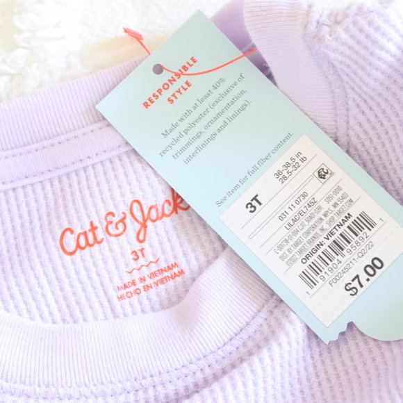 Set of 4 Spring/Summer Sparkle Waffle T-shirts, Floral Leggings & Jean Skirt NWT - Picture 3 of 16